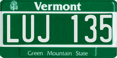 VT license plate LUJ135