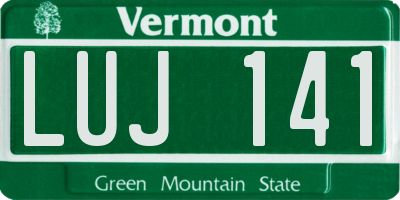 VT license plate LUJ141
