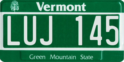 VT license plate LUJ145