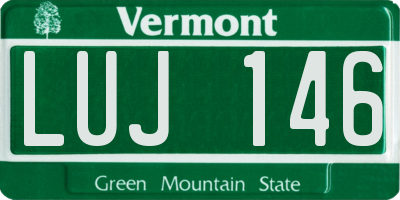 VT license plate LUJ146
