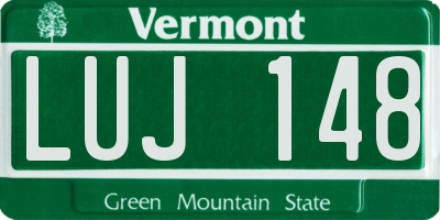 VT license plate LUJ148