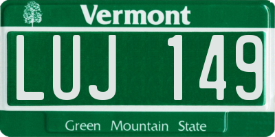 VT license plate LUJ149