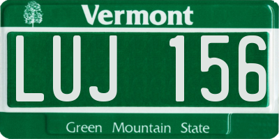 VT license plate LUJ156
