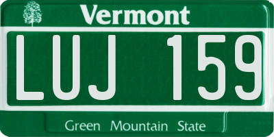VT license plate LUJ159