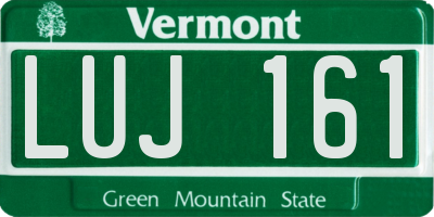 VT license plate LUJ161