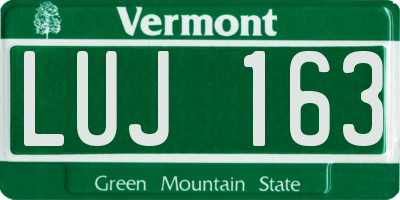 VT license plate LUJ163