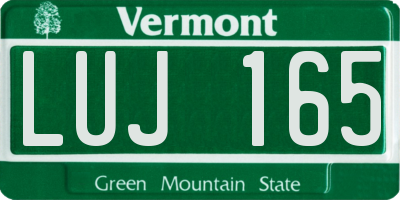 VT license plate LUJ165