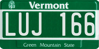 VT license plate LUJ166