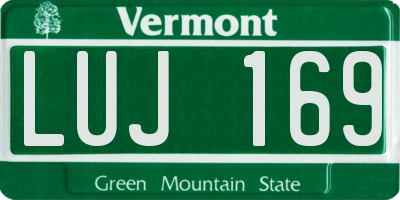 VT license plate LUJ169