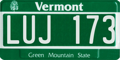 VT license plate LUJ173