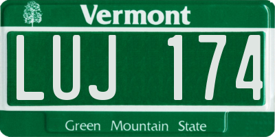 VT license plate LUJ174