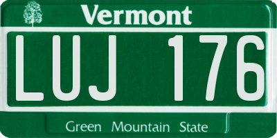 VT license plate LUJ176