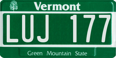 VT license plate LUJ177
