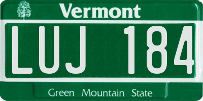 VT license plate LUJ184