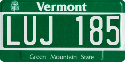 VT license plate LUJ185