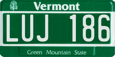 VT license plate LUJ186