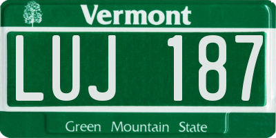 VT license plate LUJ187