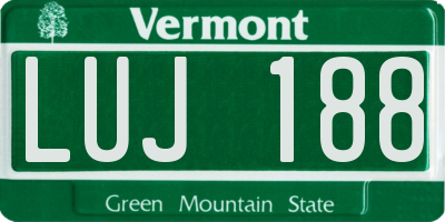 VT license plate LUJ188