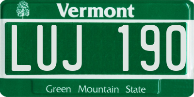 VT license plate LUJ190