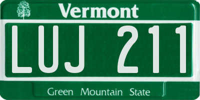 VT license plate LUJ211