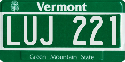 VT license plate LUJ221