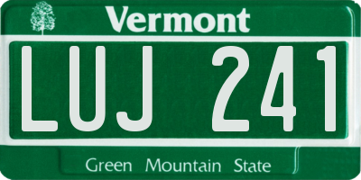 VT license plate LUJ241