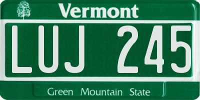 VT license plate LUJ245