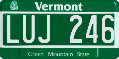 VT license plate LUJ246