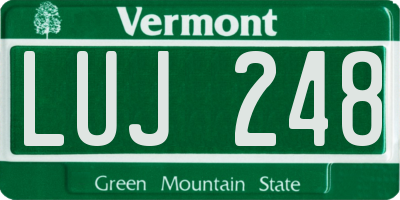 VT license plate LUJ248