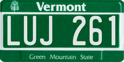 VT license plate LUJ261