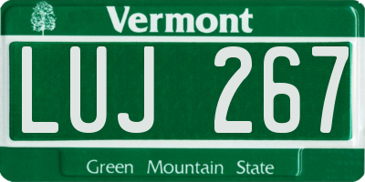 VT license plate LUJ267
