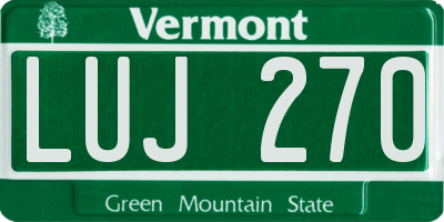 VT license plate LUJ270