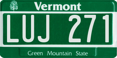 VT license plate LUJ271