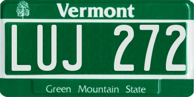 VT license plate LUJ272
