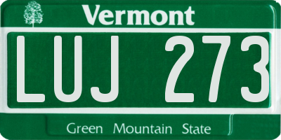 VT license plate LUJ273