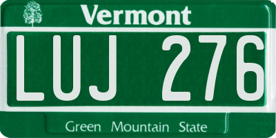 VT license plate LUJ276