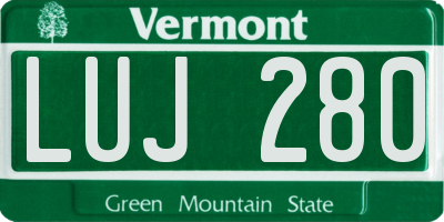 VT license plate LUJ280