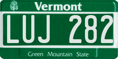 VT license plate LUJ282