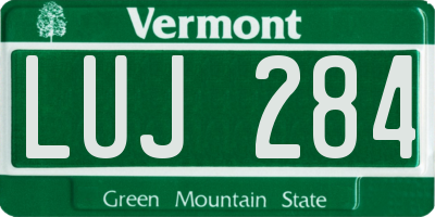 VT license plate LUJ284
