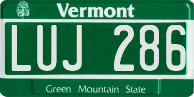 VT license plate LUJ286