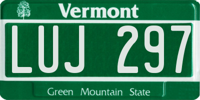 VT license plate LUJ297