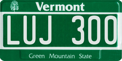 VT license plate LUJ300