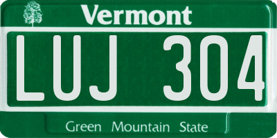 VT license plate LUJ304