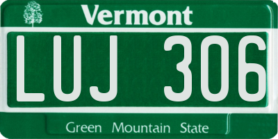 VT license plate LUJ306