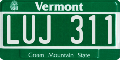 VT license plate LUJ311
