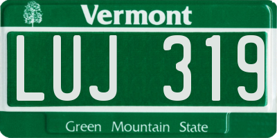 VT license plate LUJ319