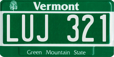 VT license plate LUJ321