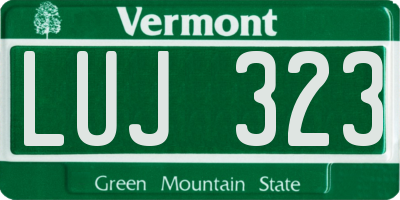 VT license plate LUJ323