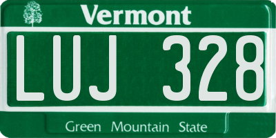 VT license plate LUJ328
