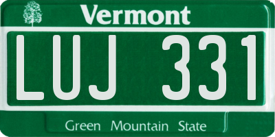 VT license plate LUJ331